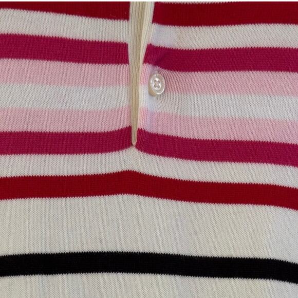 Ben Sherman Cream Sweater Polo with Stripes Size Large - Picture 5 of 8
